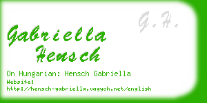 gabriella hensch business card